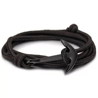 Anchor Bracelet Black 1