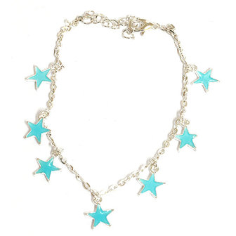 Ankle Bracelet Silver Stars