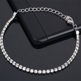 Silver diamond bracelet RVS