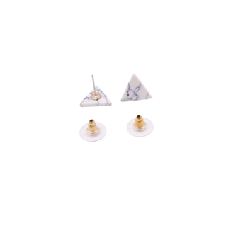 Grey Triangle Earrings