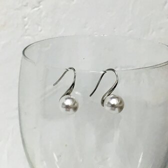Earrings Hanging Pearl Silver
