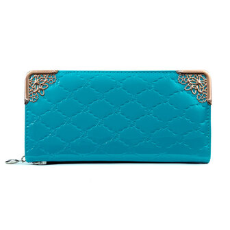 Lady Wallet Clutch Style Blue Gold