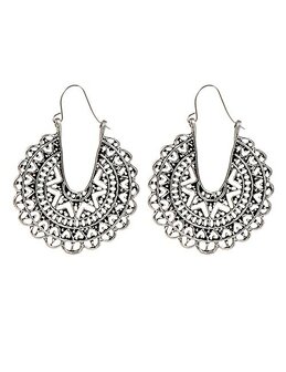 Earrings Big Silver Round