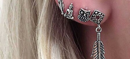 Earrings Set Silver Fantasy Nigoja