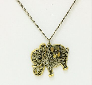 ecklace Elephant Brons