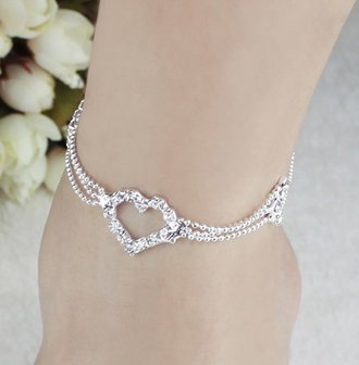 Ankle Bracelet Charm Silver