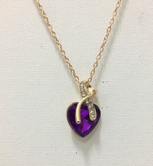 Glamour Heart Of Gold Set Purple
