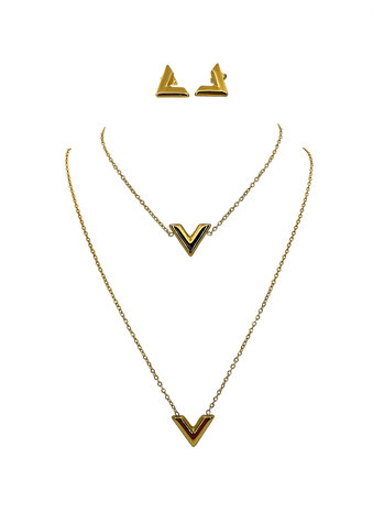 LV Jewelry Set Gold 1 unieke sieradenset