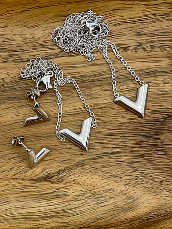 LV Jewelry Set Silver 3 unieke sieradenset