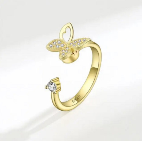 Fly away anxiety ring goud