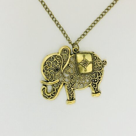 Necklace Elephant Brons