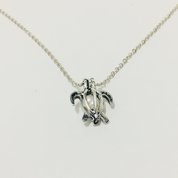 Necklace Caged Pearl Cool Silver