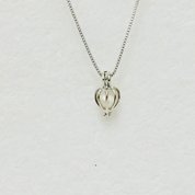 Necklace Caged Pearl Silver