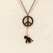 Necklace Double Fantasy Black Meets Gold
