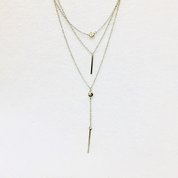 Necklace Tripple Silver Bar