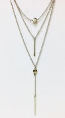 Necklace Tripple Silver Bar
