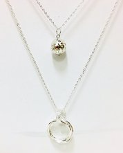 Necklace Tripple Round Silver