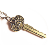 Necklace Key Square Gold