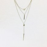 Necklace Tripple Silver Bar