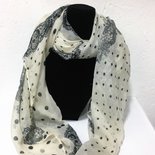 Evening Shawl Nice Black & Beige