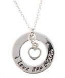 Necklace Nigoja Love Silver Heart Round