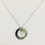 Necklace Nigoja Love Silver Heart Round