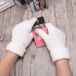 Gloves Solid Stretch White