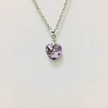 Necklace Heart Purple