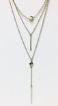 Necklace Tripple Silver Bar