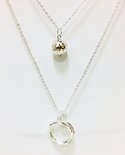 Necklace Tripple Round Silver