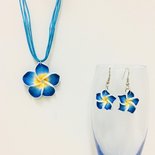 Hawaiian Flower Set Blue