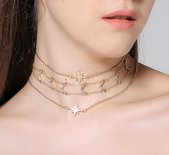 Golden Triplet Design Choker