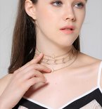 Golden Triplet Design Choker