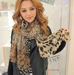 Lady Scarf Brown Leopard