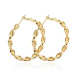 Swirl Hoops Gold Medium