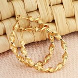 Swirl Hoops Gold Medium
