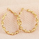 Swirl Hoops Gold Medium