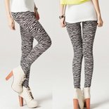 Zebra Legging Black White