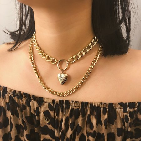 Chain Heart Gold